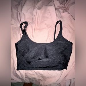 Black crop tank